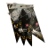 H4980 - BANDEIRINHA TRIANGULAR HALLOWEEN COM 8 TRIANGULO MEDINDO 30X21cm CADA, COMPRIMENTO DE 2,20 m.