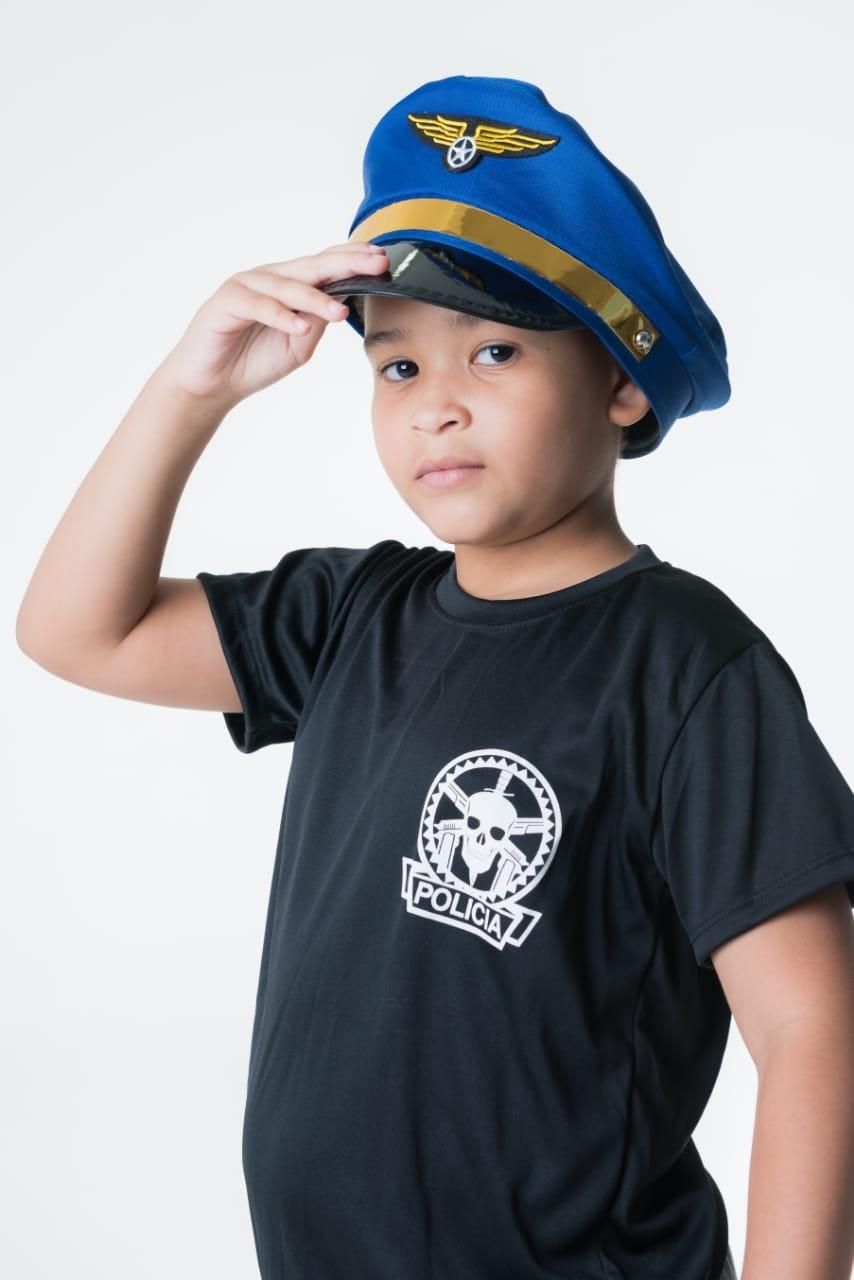 F401/ F402 - Fantasia Policial Masculino Infantil 100% Poliéster - Magedu  Comércio e Confecção LTDA