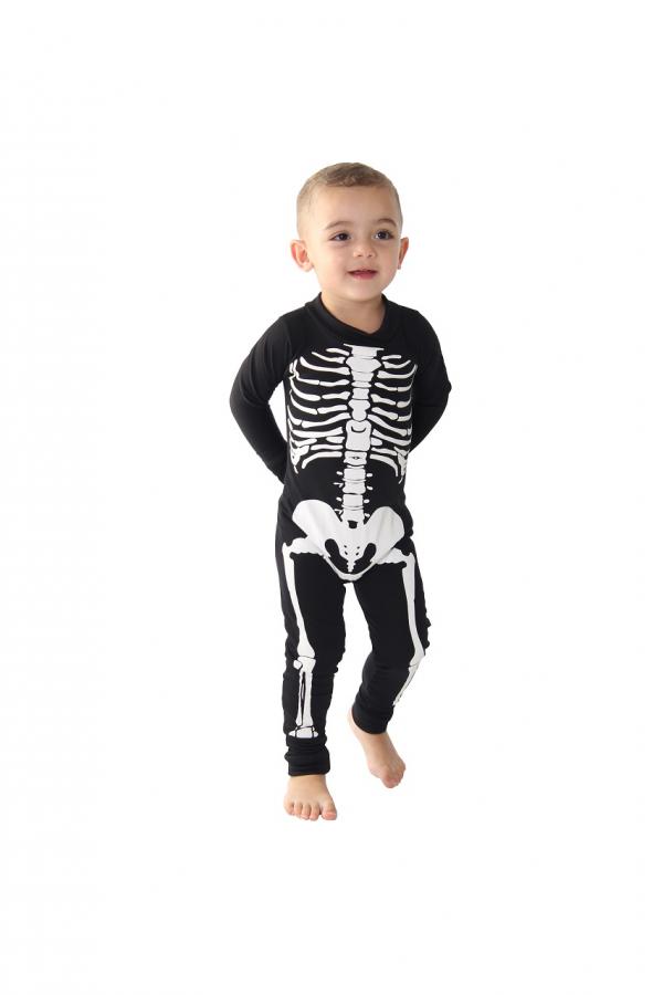 Fantasia Halloween Infantil Esqueletinho Baby - Extra Festas