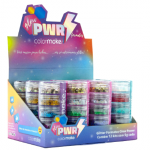 C2963 - GLITTER GLOW POWER KITS C/5 CORES SORTIDAS 100% VEGANO      