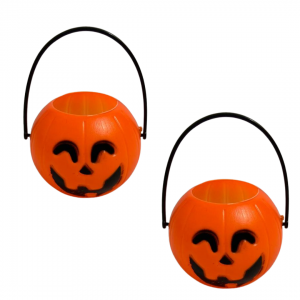 H8667 - MINI BALDINHO ABOBORA 7 cm HALLOWEEN C/6 PÇS      